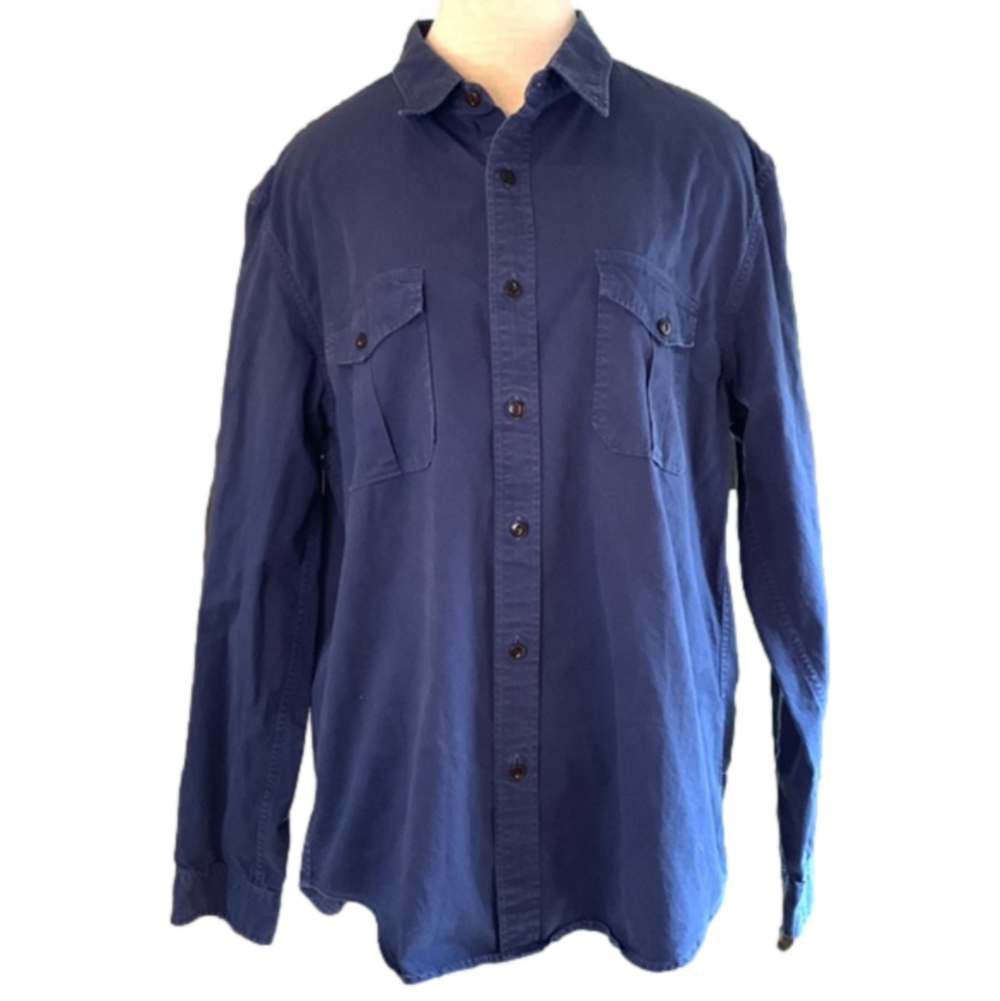 J Crew blue button down XL sportsman’s outfitter shirt